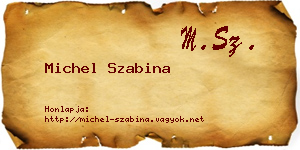 Michel Szabina névjegykártya